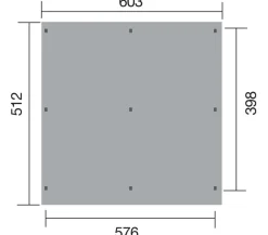 Weka Carports & Garagen > Flachdach-Doppelcarport 618