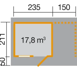 Weka Gartenhäuser & Gerätehäuser > Gartenhaus 170 A