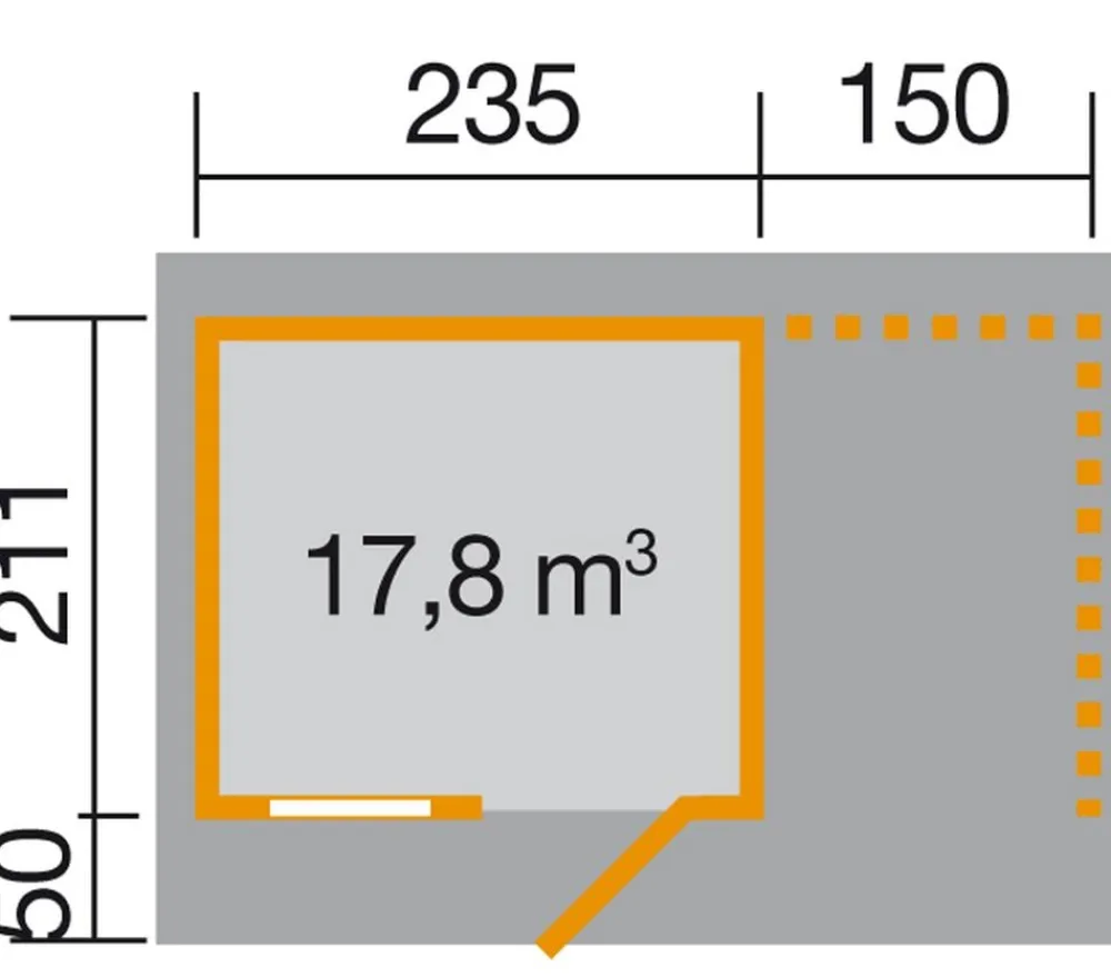 Weka Gartenhäuser & Gerätehäuser > Gartenhaus 170 A
