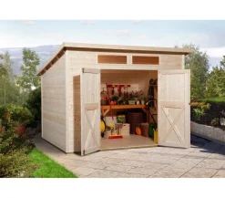 Weka Gartenhaus 325 A Gr.1, ca. B256/H236/T237 cm Natur Discount