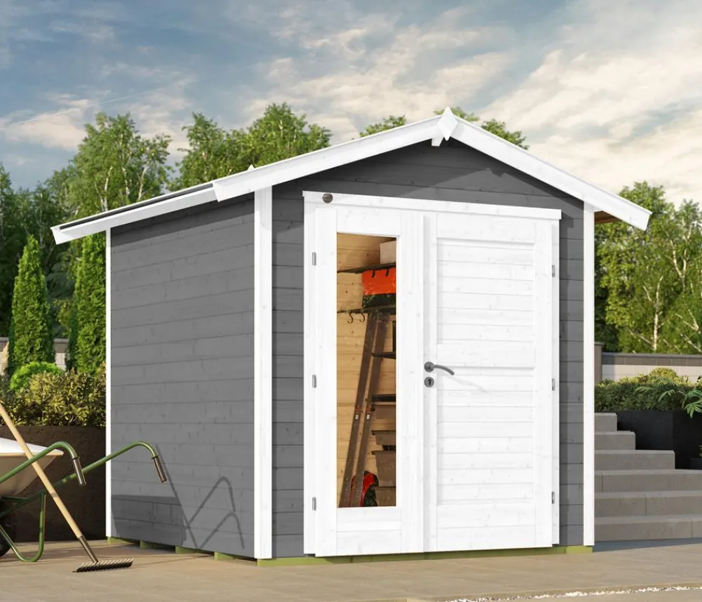 Weka Gartenhaus 224 A Gr. 1, ca. B260/H230/T233 cm Grau Online