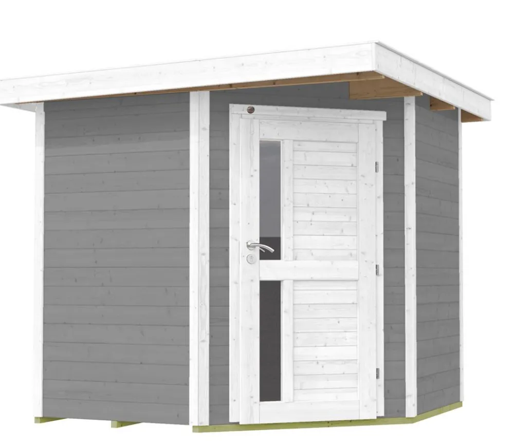 Weka Gartenhaus 229 A Gr. 1, ca. B244/H217/T244 cm Grau Discount