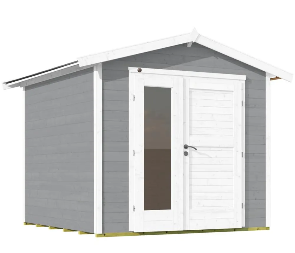 Weka Gartenhaus 224 A Gr. 2, ca. B280/H230/T263 cm Grau Hot