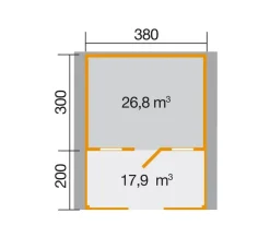 Weka Gartenhäuser & Gerätehäuser > Gartenhaus 135 B