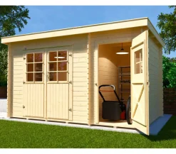 Weka Gartenhaus 254, ca. B390/H222/T246 cm Natur Hot