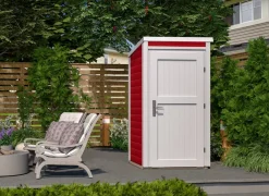 Weka Gartenhaus 367, ca. B109,6/H200/T106,2 cm Rot Clearance
