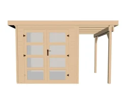 Weka Gartenhaus 321 + 115 cm Anbau Natur Online