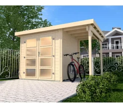 Weka Gartenhaus 321 + 115 cm Anbau Natur Online