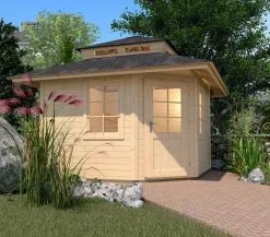 Weka Gartenhaus 149 5-Eck, Gr. 2, ca. B380/H315/T380 cm Natur Discount