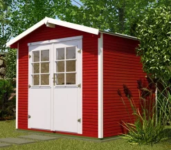 Weka Gartenhäuser & Gerätehäuser - Gartenhaus 218 Gr. 1, ca. B260/H242/T239 cm Rot