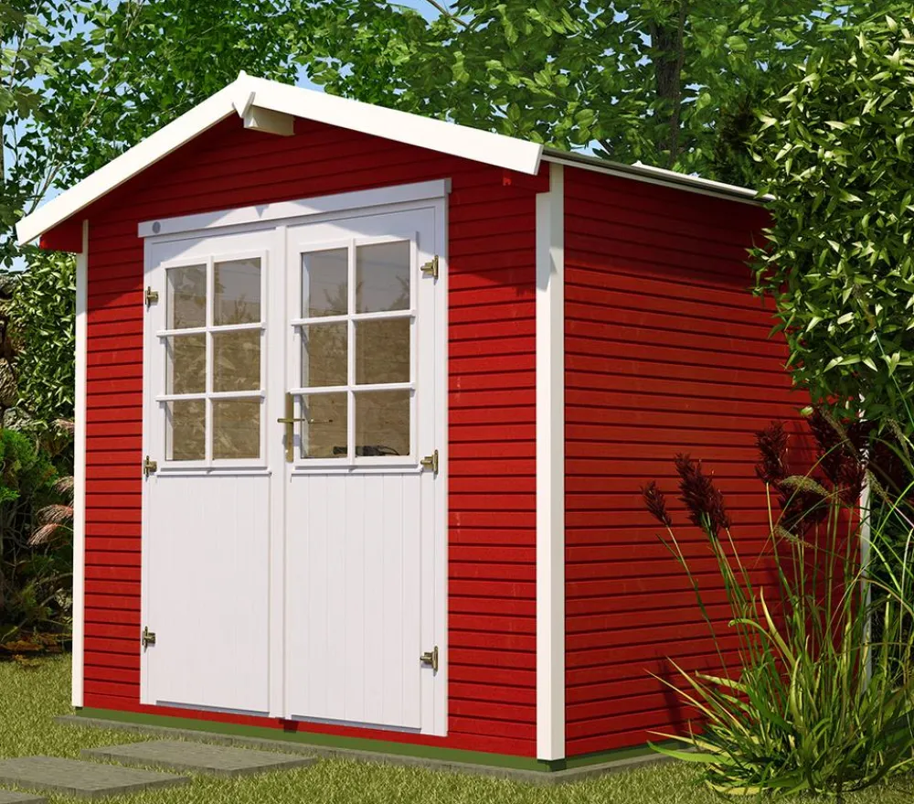 Weka Gartenhaus 218 Gr. 4, ca. B320/H253/T329 cm Rot Online