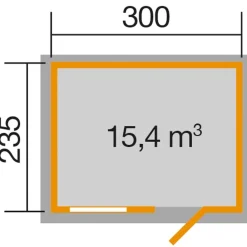 Weka Gartenhäuser & Gerätehäuser > Gartenhaus 123 Gr. 4, ca. B380/H253/T274 cm