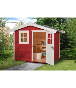 Weka Gartenhäuser & Gerätehäuser - Gartenhaus 123 Gr. 4, ca. B380/H253/T274 cm Rot