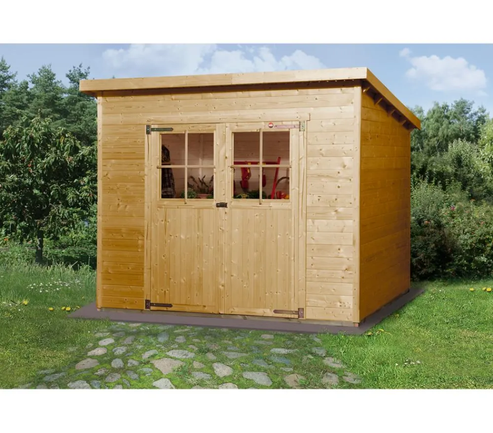 Weka Gartenhaus 325 Gr.3, ca. B256/H225/T243 cm Hellbraun New