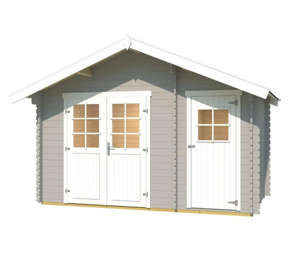 Weka Gartenhaus 253 Gr. 2, ca. B420/H270/T310 cm Hellgrau