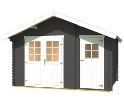Weka Gartenhäuser & Gerätehäuser - Gartenhaus 253 Gr. 2, ca. B420/H270/T310 cm Dunkelgrau