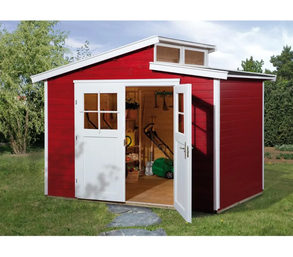 Weka Gartenhaus 226 Gr. 3, ca. B327/H252/T231 cm Rot Hot