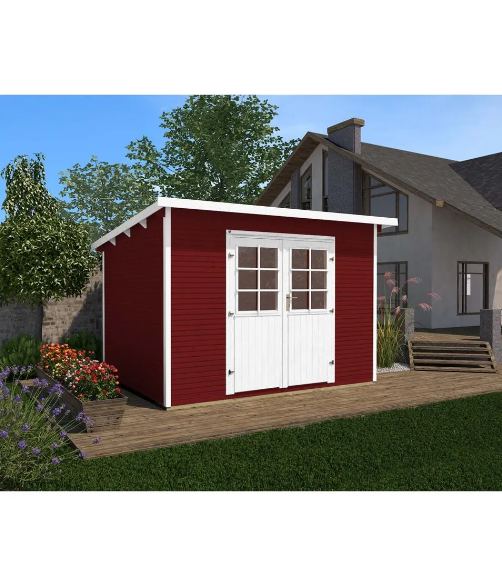 Weka Gartenhaus 219 Gr. 2, ca. B320/H218/T278 cm Rot Sale