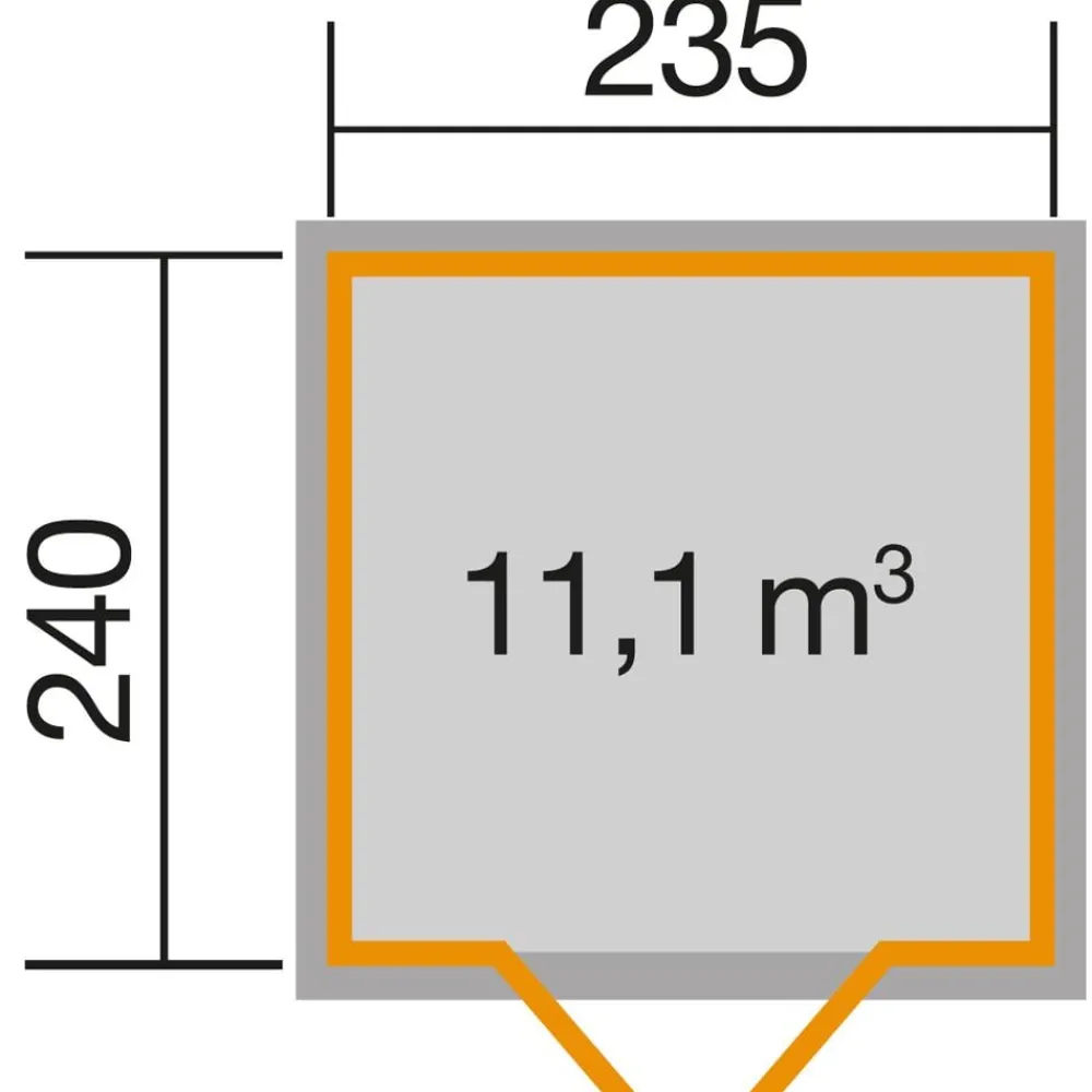 Weka Gartenhaus 219 Gr. 1, ca. B260/H218/T277 cm Dunkelrot Best