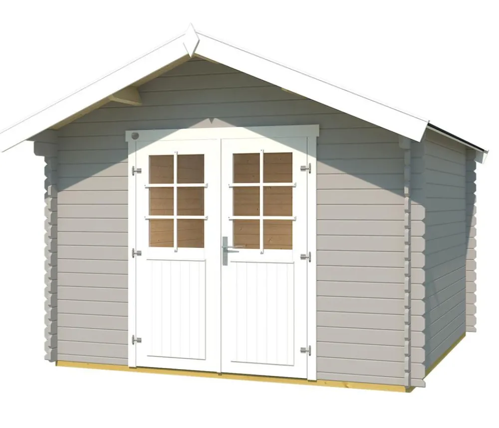 Weka Gartenhaus 209 Gr. 3, ca. B333/H261/T360 cm Hellgrau