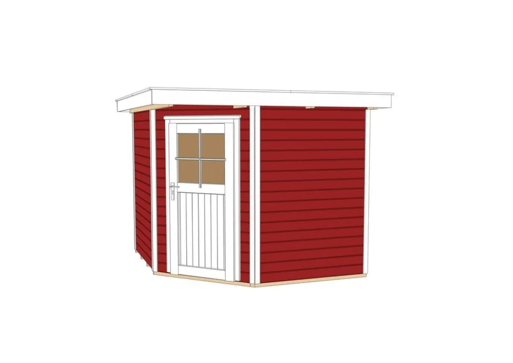 Weka Gartenhaus 229 Gr.1, ca. B244/H217/T244 cm Rot Hot