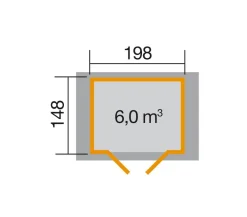 Weka Gartenhäuser & Gerätehäuser - Gartenhaus 316 Gr.1, ca. B240/H221/T171 cm Braun