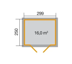 Weka Gartenhaus 323 Gr.4, ca. B330/H232/T273 cm Natur Online