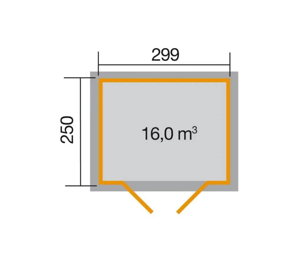 Weka Gartenhaus 323 Gr.4, ca. B330/H232/T273 cm Natur Online