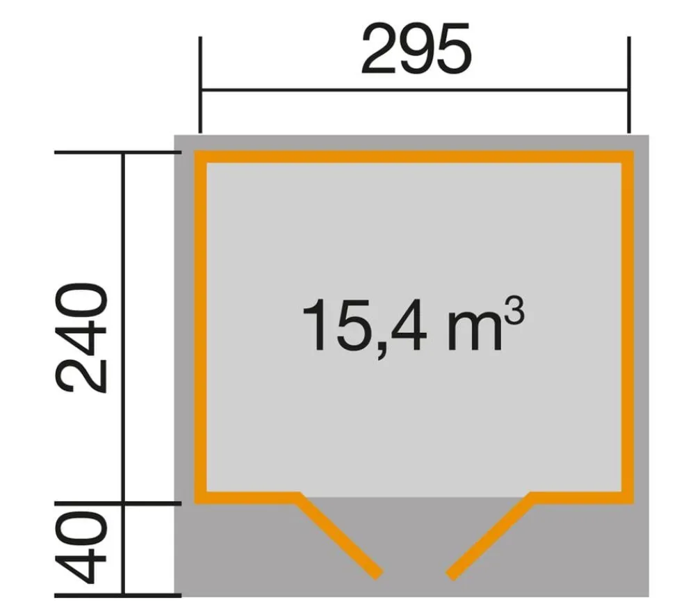 Weka Gartenhaus 179 Gr. 3, ca. B354/H224/T311 cm Grau Hot