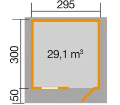 Weka Gartenhaus 170 Gr. 3, ca. B356/H226/T375 cm Natur Sale