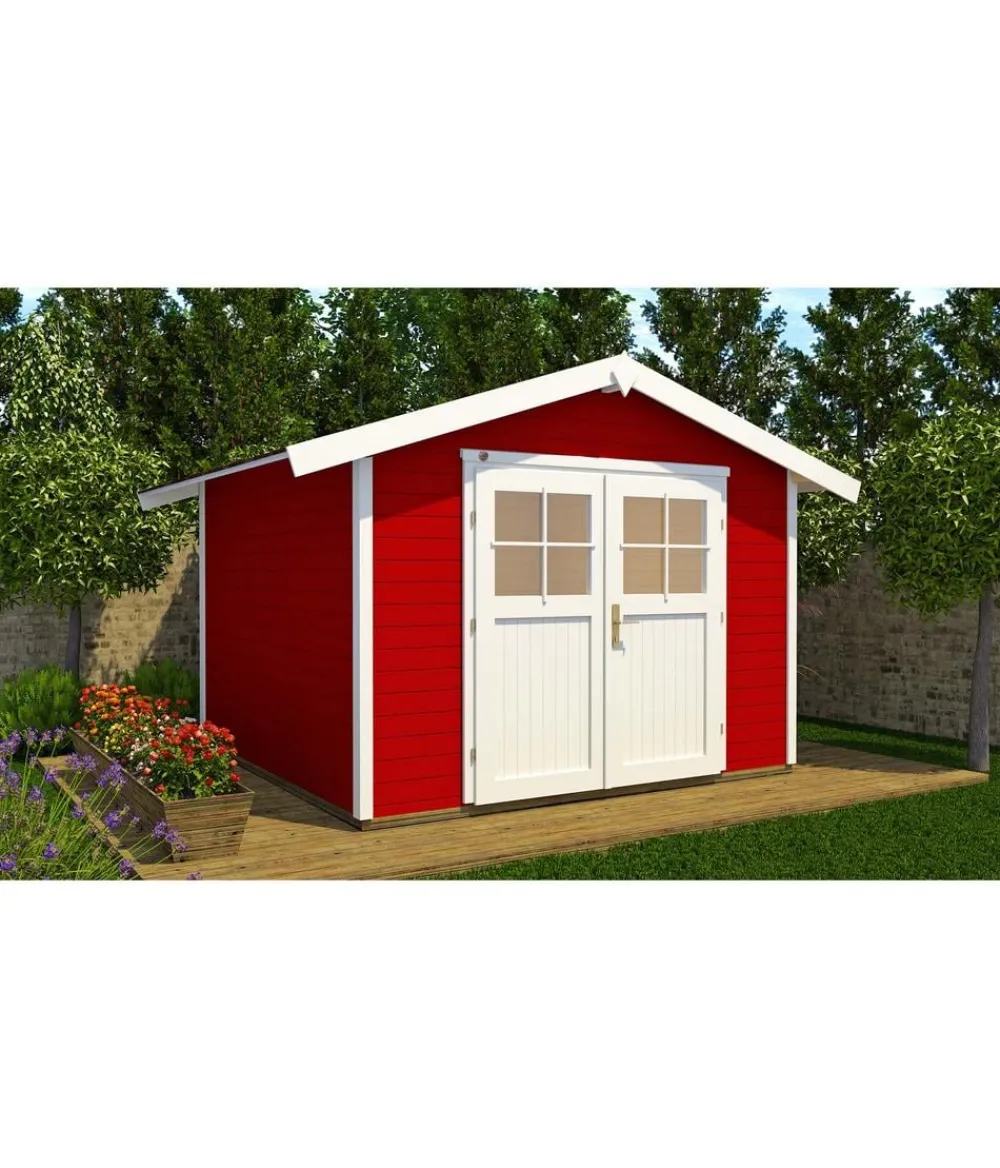 Weka Gartenhaus 122 Gr. 1, ca. B285/H249/T239 cm Rot