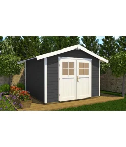 Weka Gartenhaus 122 Gr. 1, ca. B285/H249/T239 cm Dunkelgrau