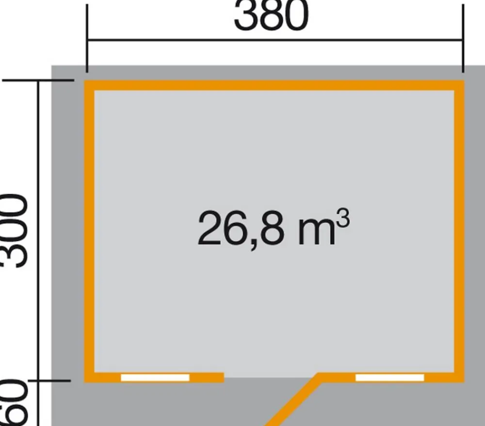 Weka Gartenhaus 110 Gr.1, ca. B460/H266/T374 cm Natur Best