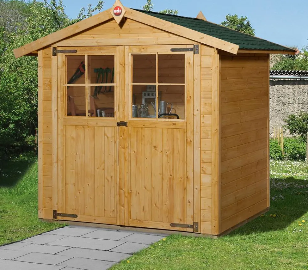 Weka Gartenhaus 316 Gr. 2, ca. B240/H221/T217 cm Hellbraun Hot