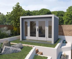 Weka Gartenhaus 263 Gr. 3, ca. B305/H227/T316 cm Grau Outlet
