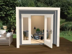 Weka Gartenhaus 263 Gr. 1, ca. B245/H227/T250 cm Grau Hot