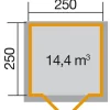 Weka Gartenhäuser & Gerätehäuser > Gartenhaus Premium 45, ca. B300/H251/T280 cm