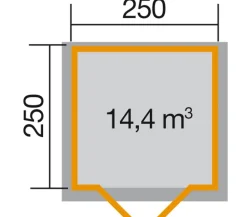 Weka Gartenhäuser & Gerätehäuser > Gartenhaus Premium 45, ca. B300/H251/T280 cm