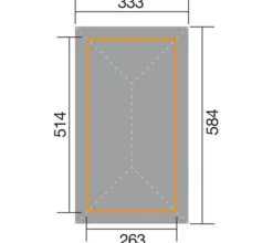 Weka Pavillons|Carports & Garagen > Gartenoase 651 B Gr. 1, ca. B584/H291/T333 cm