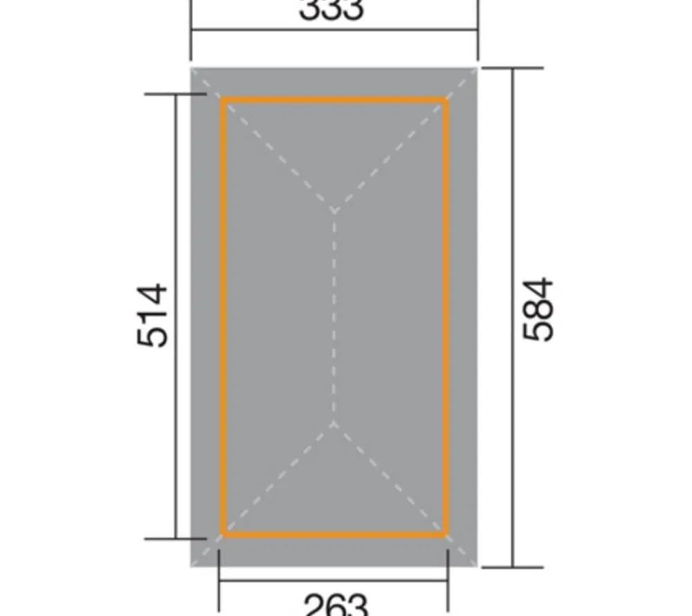 Weka Pavillons|Carports & Garagen > Gartenoase 651 B Gr. 1, ca. B584/H291/T333 cm