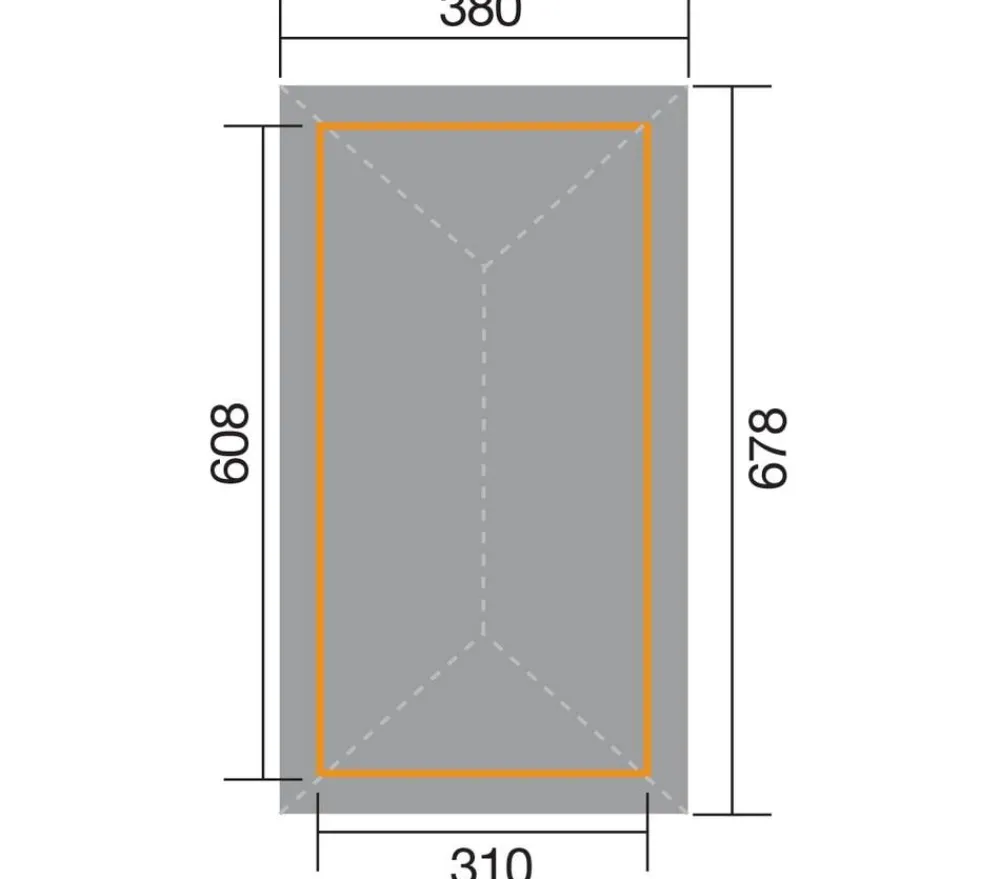 Weka Pavillons|Carports & Garagen > Gartenoase 651 B Gr. 2, ca. B678/H306/T380 cm