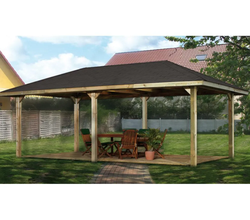 Weka Pavillons|Carports & Garagen > Gartenoase 651 B Gr. 2, ca. B678/H306/T380 cm