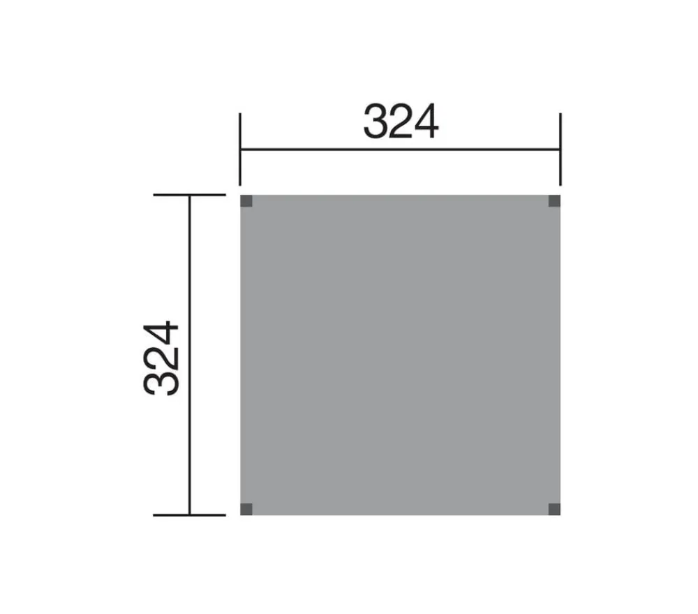 Weka Gartenoase 235, ca. B324/H242/T324 cm Natur Discount