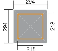 Weka Pavillons|Pergolen > Gartenoase 651 Gr. 1, ca. B294/H275/T294 cm