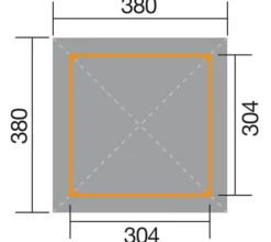 Weka Pavillons|Pergolen > Gartenoase 651 Gr. 3, ca. B380/H299/T380 cm