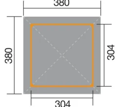 Weka Pergolen - Gartenoase 651 Gr. 3 inkl. Dachschindeln, ca. B380/H299/T380 cm