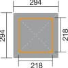 Weka Pavillons|Pergolen > Gartenoase 651 Gr. 1, inkl. Dachschindeln, ca. B294/H275/T294 cm