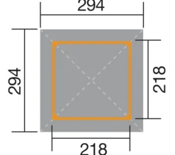 Weka Pavillons|Pergolen > Gartenoase 651 Gr. 1, inkl. Dachschindeln, ca. B294/H275/T294 cm