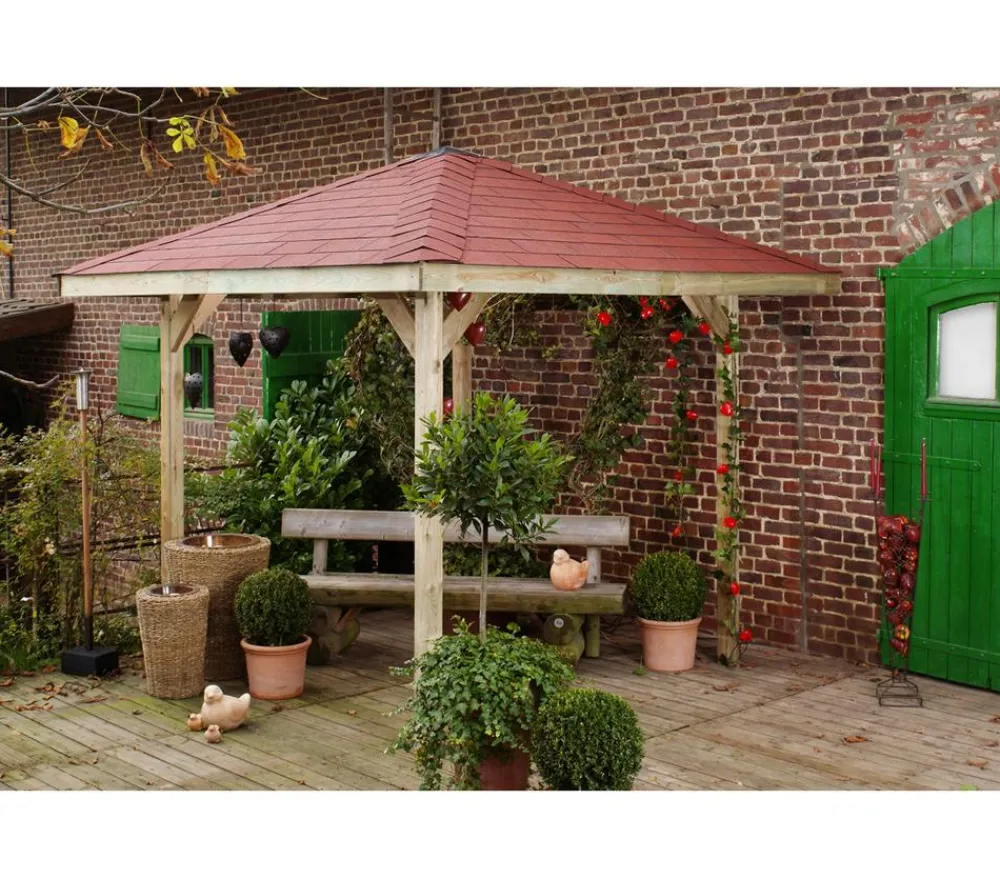 Weka Pavillons|Pergolen > Gartenoase 651 Gr. 1, inkl. Dachschindeln, ca. B294/H275/T294 cm