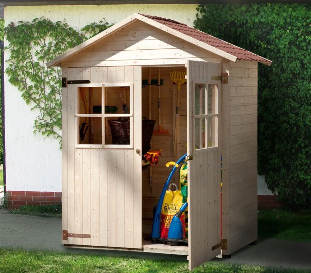 Weka Gartenschränke & Minigaragen - Garten- und Terrassenschrank 357, ca. B185/H216/T105 cm Natur